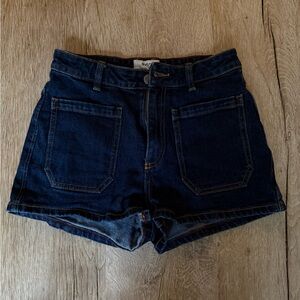 RVCA Blue Jean Shorts High-Waisted Timeless Design